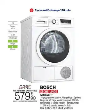 Extra Sèche-linge bosch offre