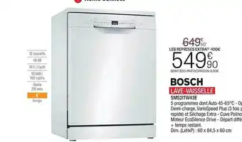 Extra Lave-vaisselle bosch offre
