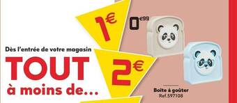 Gifi Boîte à goûter offre