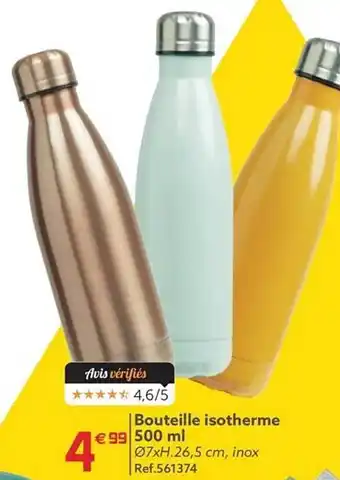 Gifi Bouteille isotherme 500ml offre