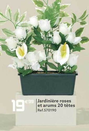 Gifi Jardinière roses et arums 20 têtes offre