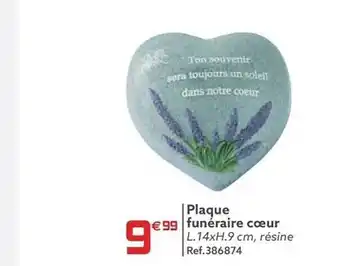 Plaque funéraire coeur