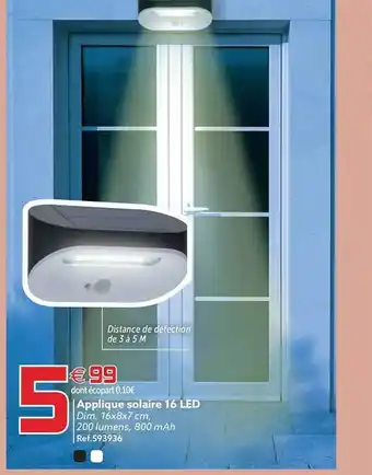 Applique solaire 16 led