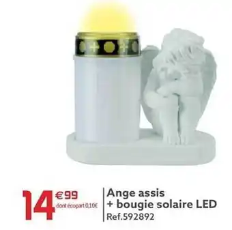 Gifi Ange assis + bougie solaire led offre