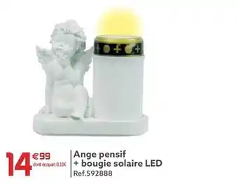 Gifi Ange pensif + bougie solaire led offre