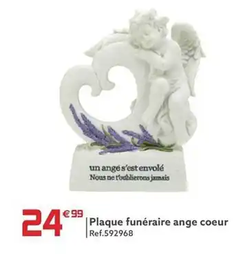 Gifi Plaque funéraire ange coeur offre