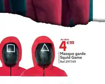 Gifi Masque garde squid game offre