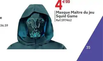 Gifi Masque maître du jeu squid game offre