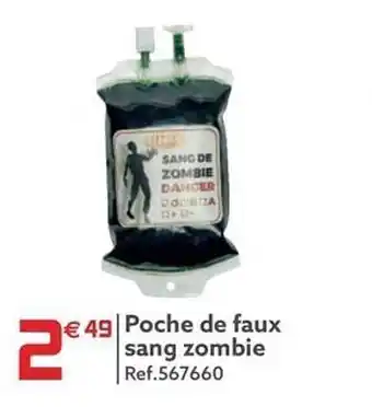 Gifi Poche de faux sang zombie offre