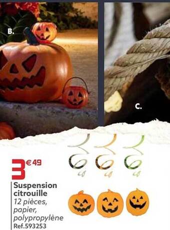Gifi Suspension citrouille offre