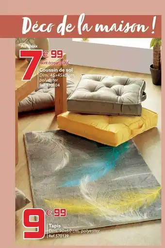 Gifi Coussin de sol, tapis offre