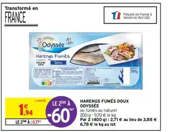 Intermarché Hyper Harengs fumés doux odyssée offre
