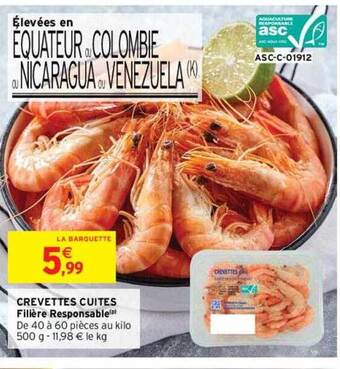 Intermarché Hyper Crevettes cuites offre