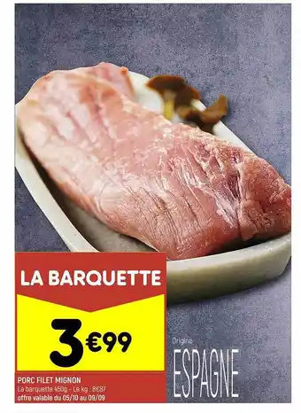Leader Price Porc filet mignon offre