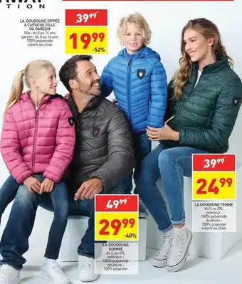 Stokomani La doudoune zippée à capuche fille ou garçon, la doudoune homme, la doudoune femme offre