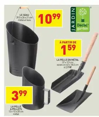 Stokomani Le seau, la pelle à pellets, la pelle en métal jardin decluc garden offre