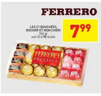 Stokomani Les 21 bouchées rocher et mon chéri ferrero offre