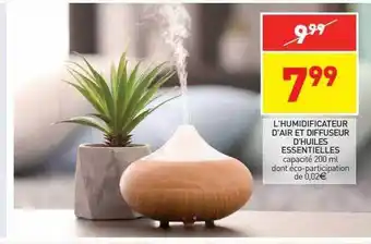 L'humidificateur d'air et diffuseur d'huiles essentielles