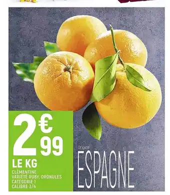 Clémentine variété ruby, oronules