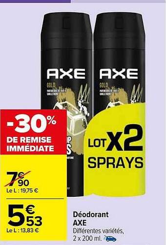 Carrefour Market Déodorant axe offre