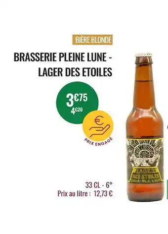 Nicolas Bière blonde brasserie pleine lune - lager des étoiles offre