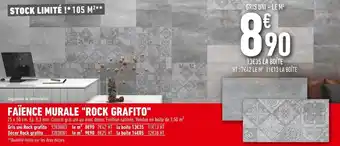 Faïence murale "rock grafito"