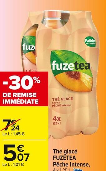 Carrefour Market Fuzetea thé glacé offre