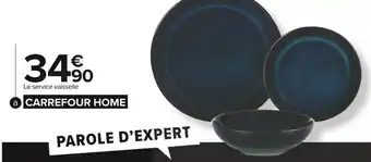 Carrefour Market Carrefour home service vaisselle effet réactif 18 pièces offre