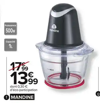 Carrefour Market Mandine mini hachoir offre