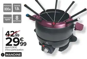 Carrefour Market Mandine appareil à fondue offre