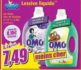 Norma Lessive liquide omo offre