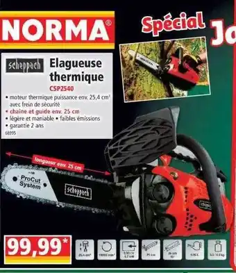 Norma Élagueuse thermique scheppach offre