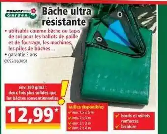 Norma Bâche ultra résistante powertec garden offre