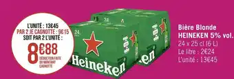 Géant Casino Heineken bière blonde 5% vol. offre