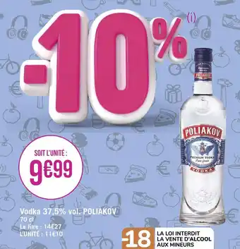 Géant Casino Poliakov vodka 37,5% vol. offre