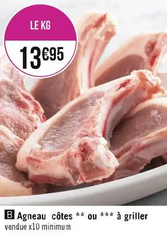 Géant Casino Agneau côtes ou à griller offre