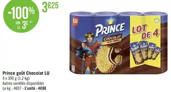 Géant Casino Lu prince goût chocolat offre