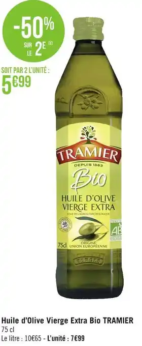 Géant Casino Tramier huile d’olive vierge extra bio offre