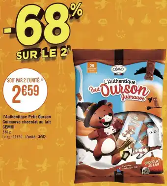 Géant Casino Petit ourson l’authentique petit ourson guimauve offre