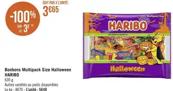 Géant Casino Haribo bonbons multipack size halloween offre