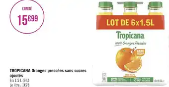 Géant Casino Tropicana tropicana oranges pressées sans sucres ajoutés offre