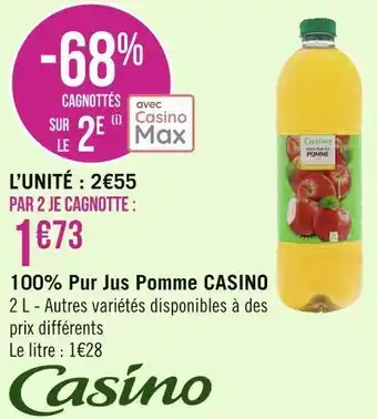 Géant Casino 100% pur jus pomme casino offre