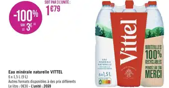 Géant Casino Vittel eau minérale naturelle offre