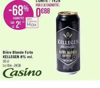 Géant Casino Kellegen bière blonde forte 8% vol. offre