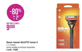 Géant Casino Gillette rasoir manuel fusion 5 offre