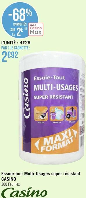 Géant Casino Casino essuie-tout multi-usages super résistant offre