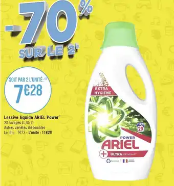 Géant Casino Ariel lessive liquide power* offre