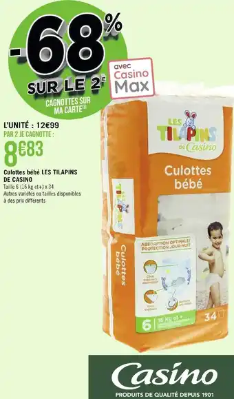 Géant Casino Les tilapins de casino culottes bébé offre