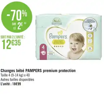 Géant Casino Pampers changes bébé premium protection offre