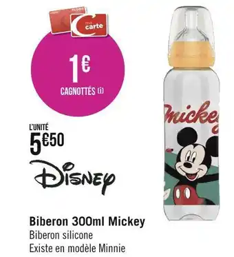 Géant Casino Disney biberon 300ml mickey offre